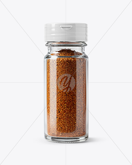 Clear Glass Jar with Steak Seasoning Mockup