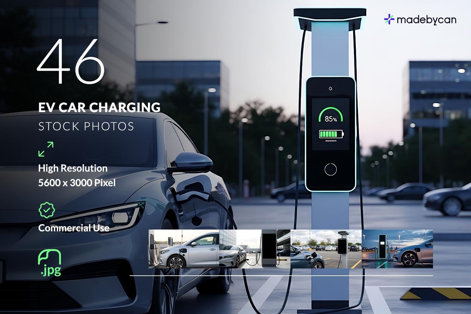 46 Electric Car Charging Stock Photos – Modern EV Technology