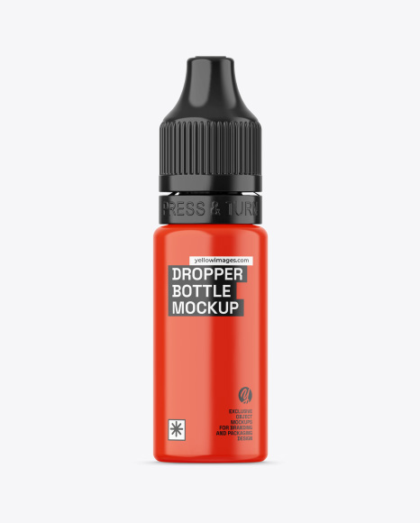 Glossy Dropper Bottle Mockup