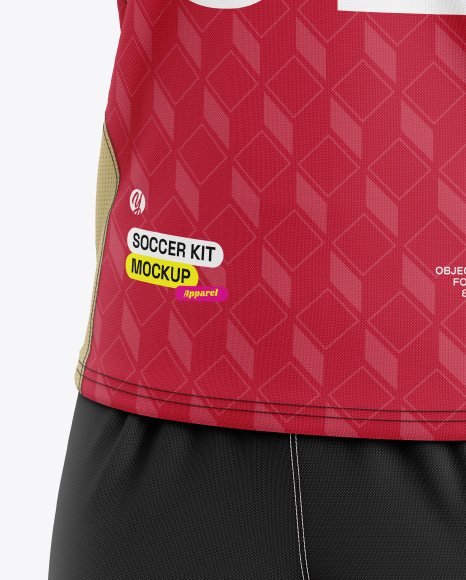 Soccer Kit Mockup - Half Side View
