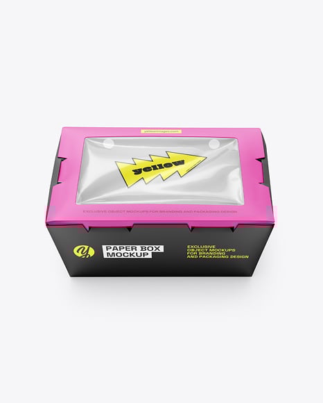 Paper Food Box Mockup - Mockups
