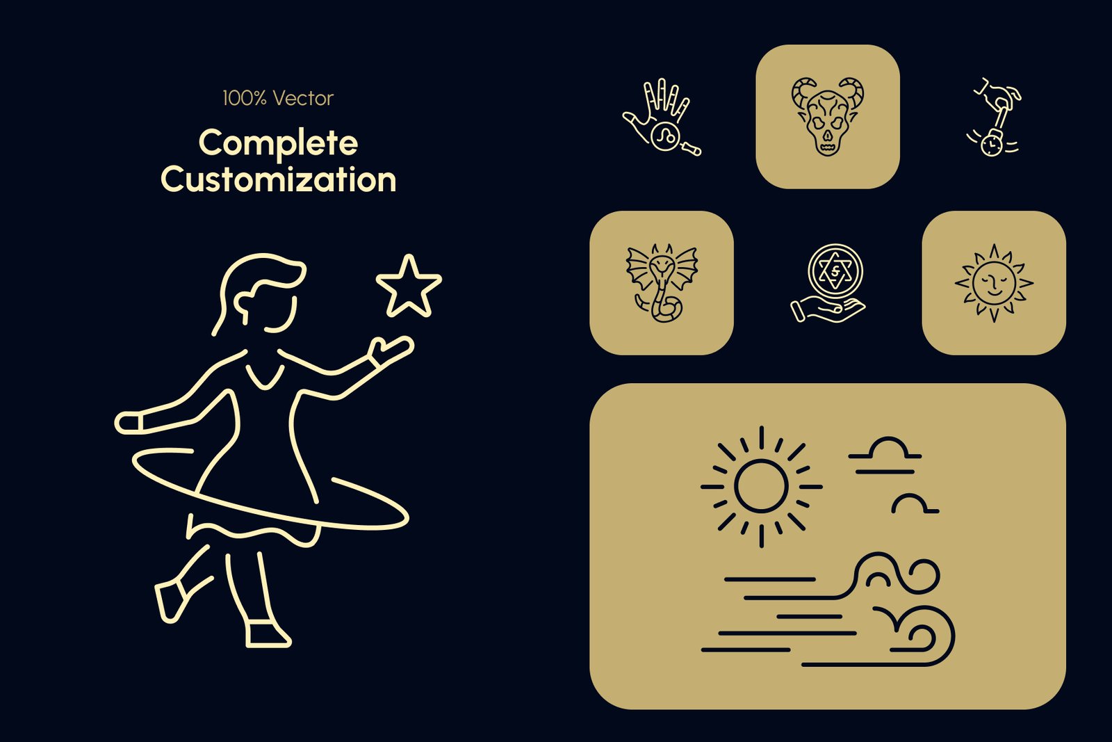 Astrology and Zodiac Icon Set