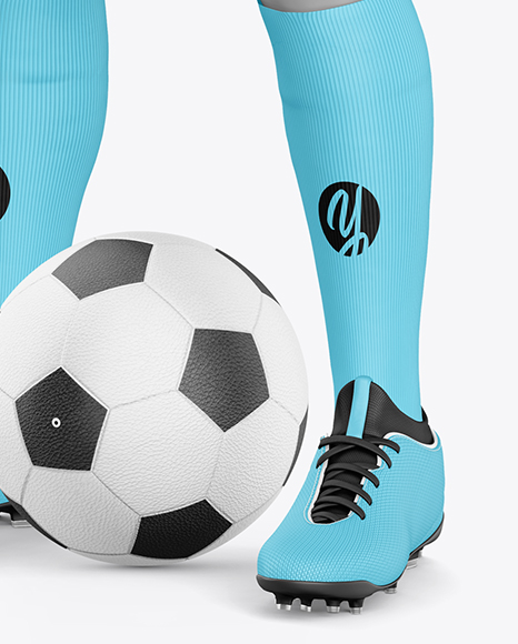 Kids V-Neck Sports Kit Mockup - Half side View