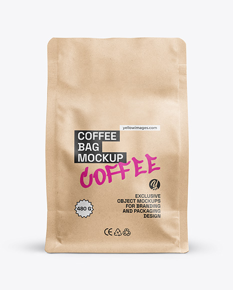 Kraft Paper Coffee Bag Mockup