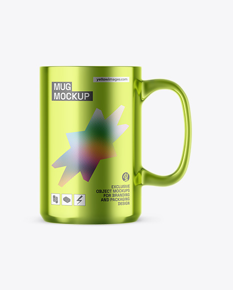 Metallic Mug Mockup - Coffee packaging mockup