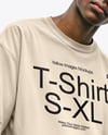 Two Afro-American Men Wearing T-shirts and Jeans Mockup