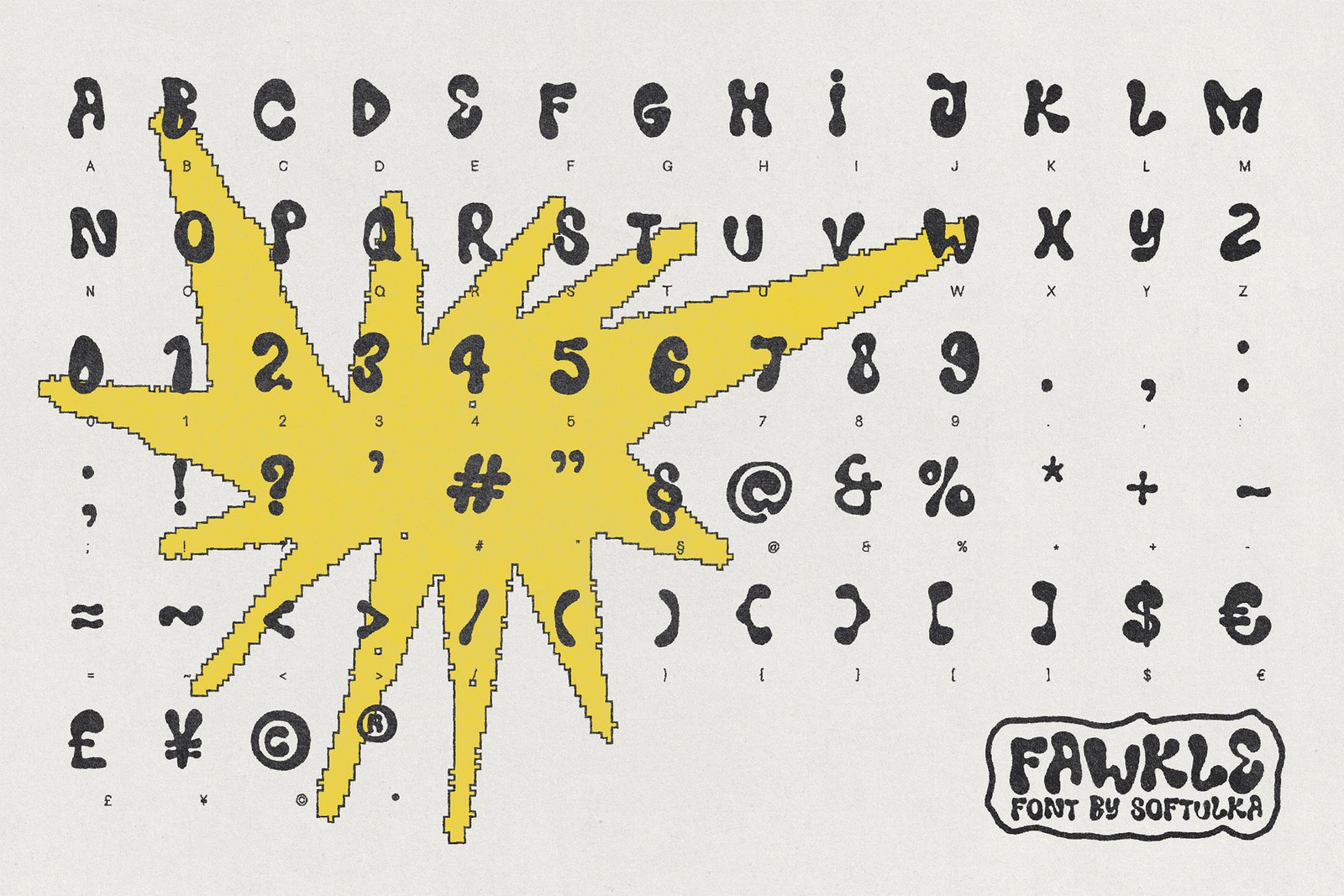 Fawkle – Wiggly, Bubbly, Weird Typeface