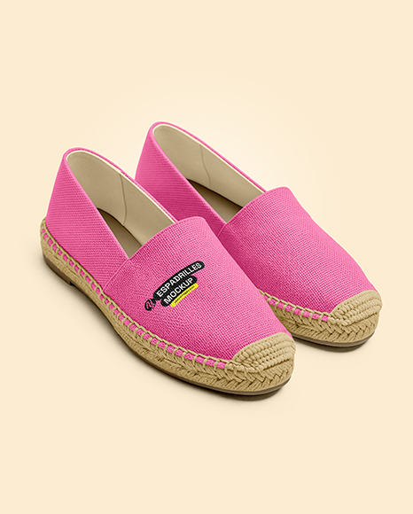 Pair of Women's Espadrilles Mockup