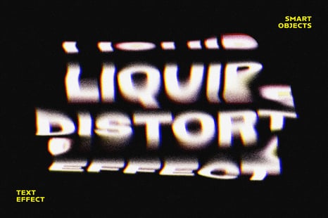 Liquid Glitch Distort Text Effect - Add-Ons