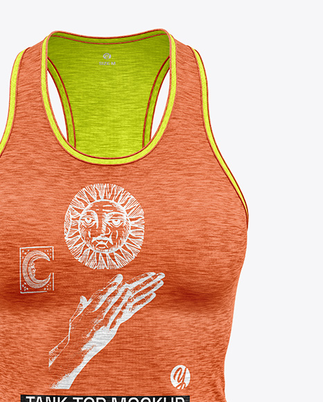 Women's Melange Tank Top Mockup