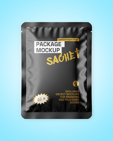 Glossy Sachet Mockup