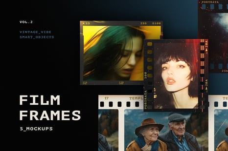 Film Frames Mockups - Stationery Mockups