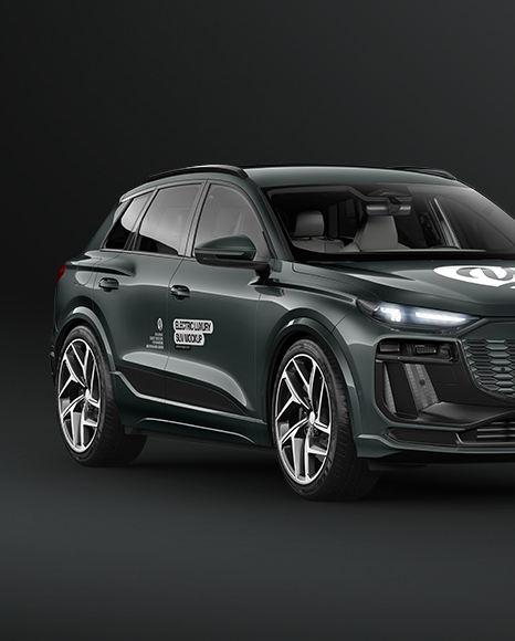 Electric Premium SUV Mockup - Half Side View