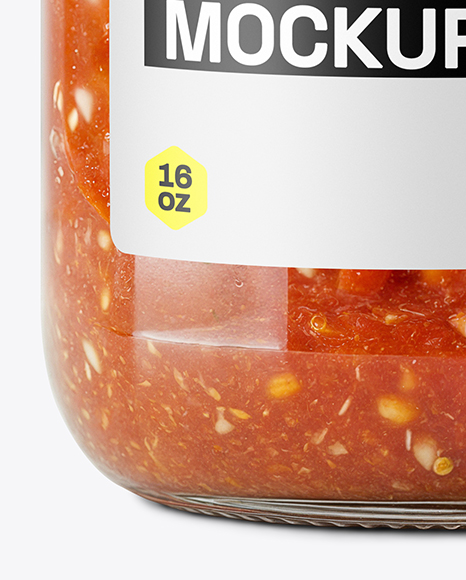 Jar with Tomato Bruschetta Mockup