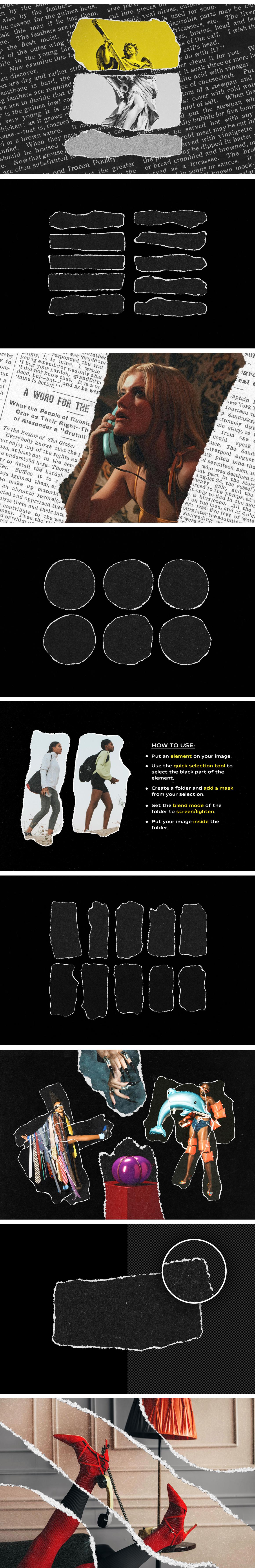 RIPPED Paper Elements Collection