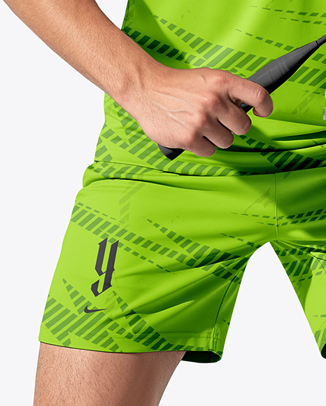 Man Wearing Badminton Uniform Mockup