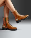 Combat Boots on Women's Legs Mockup