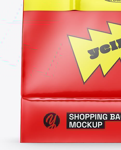Glossy Paper Bag Mockup