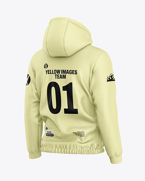 Men's Hoodie Mockup - Back Half Side View - Hoodie mockups