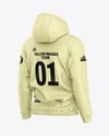 Men's Hoodie Mockup - Back Half Side View