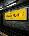 Billboard in Subway Station Mockup
