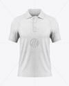 Men's Heather Raglan Polo Shirt Mockup - Front View