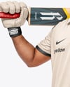 Indian Man Wearing Full Cricket Kit with Bat Mockup