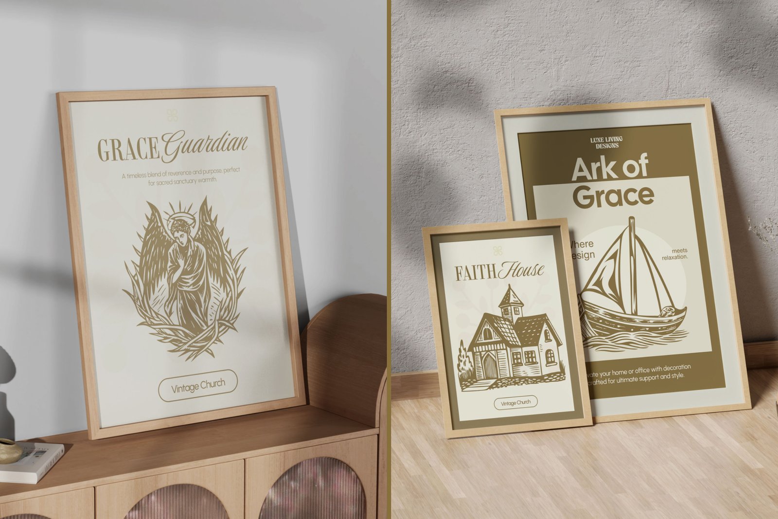 Vintage Church Illustration Set