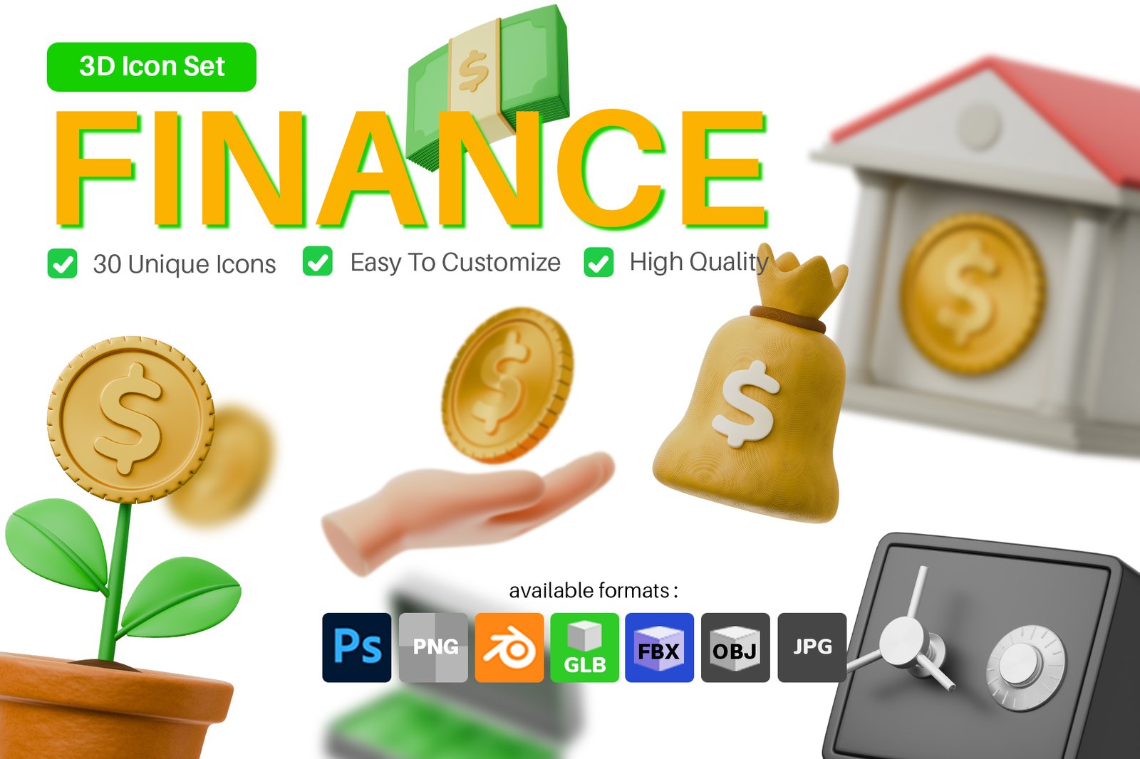General Finance 3D Icon Set