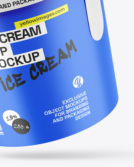 Matte Ice Cream Cup Mockup