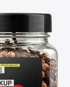 Square Plastic Jar with Whole Cloves Mockup