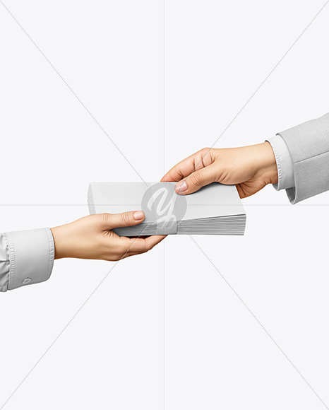 Money Stack in Hands Mockup