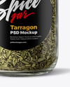 Glass Jar with Dried Tarragon Mockup
