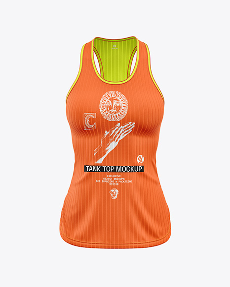 Women's Ribbed Tank Top Mockup