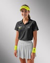 Young Woman Wearing Polo Shirt and Tennis Skirt Mockup