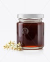 Glass Jar with Buckwheat Honey Mockup