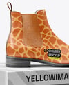 Pair of Chelsea Boots with Shoe Box Mockup
