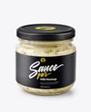 Glass Jar with Horseradish Sauce Mockup