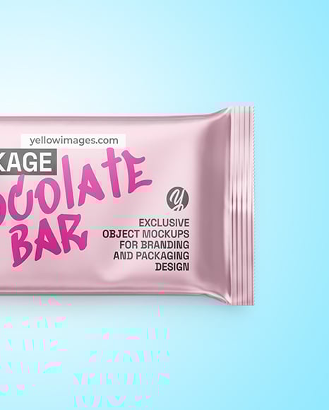 Matte Metallic Snack Package Mockup
