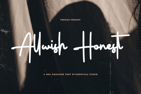 Allwish Honest - Elegant Siganture Monoline Font - Corporate fonts