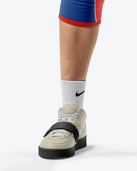 Woman Wearing Weightlifing Suit Mockup