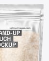 Frosted Stand-Up Pouch w/ Oatmeal Mockup