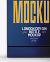 Gin Bottle with Box Mockup