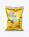 Matte Metallic Snack Bag Mockup