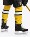 Man Wearing Full Ice Hockey Kit Mockup