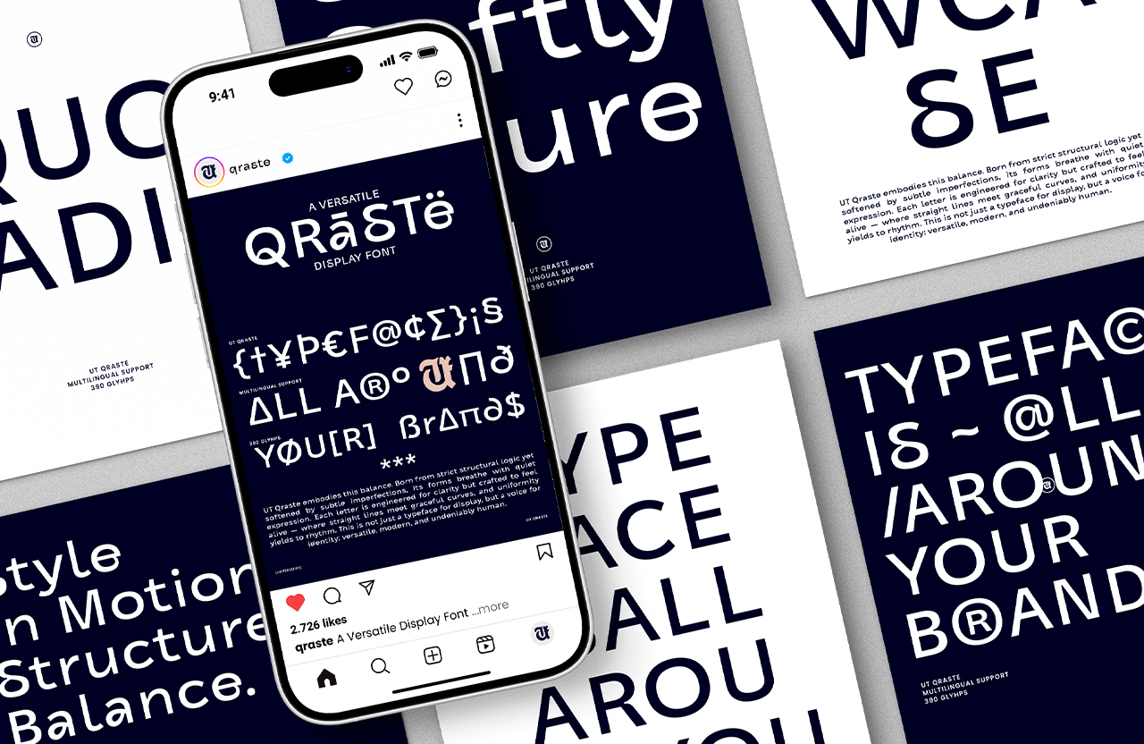 UT Qraste - A Versatile Display Font