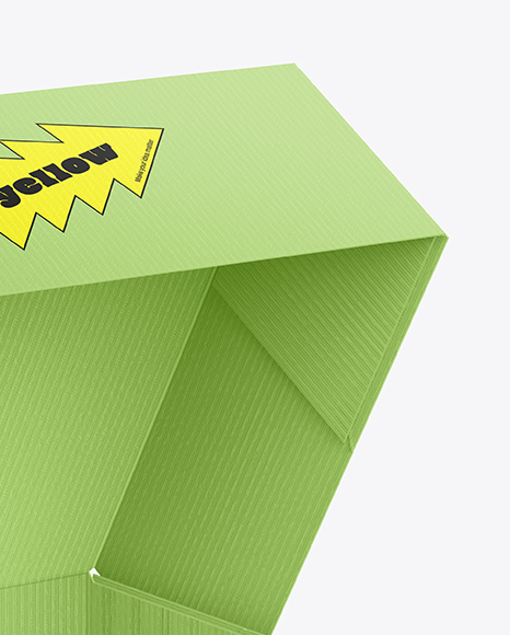 Opened Textured Cake Box Mockup