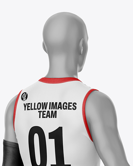 Full Basketball Kit Mockup - Back Half Side View