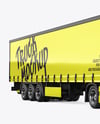 Semi Trailer Truck Mockup - Front Half Side View