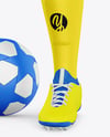 Full Soccer Kit w/ Mannequin Mockup - Half Side View